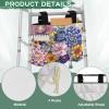 YUVAMAGIMO Blooming Flowers Walker Storage Bags for Folding Walker Universal Armchair Hanging Bag Multi Pockets Polyester Washable Large Capacity Organizer for Seniors Holiday Gifts view 3