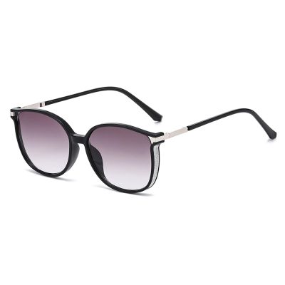 AOOLIA Large Reading glasses Sunglasses for Women Men, TR90 Metal Stylish UV400 Reader Eyewear for Outdoor Beach Travel Driving (Black, 4, x)