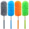 4 Pack Small Microfiber Feather Duster, with 13" to 30" Extendable Pole, Microfiber Head, Cleaning Tool for Cleaning Office, Car, Computer, Furniture, Sofa (Orange/Blue/Green/Gray) view 1