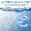 Dental Ultrasonic Retainer Cleaner Machine - 45kHz Cleaning Pod for Dentures, Mouth Guard, Aligner, Night Guard, Toothbrush Heads & Jewelry, 4 Cleaning Modes, Digital Timer, 200ML Capacity, White view 2