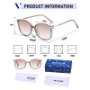 Large Reading glasses Sunglasses for Women Men, TR90 Metal Stylish UV400 Reader Eyewear for Outdoor Beach Travel Driving (Dark Amber, 3, x) view 3