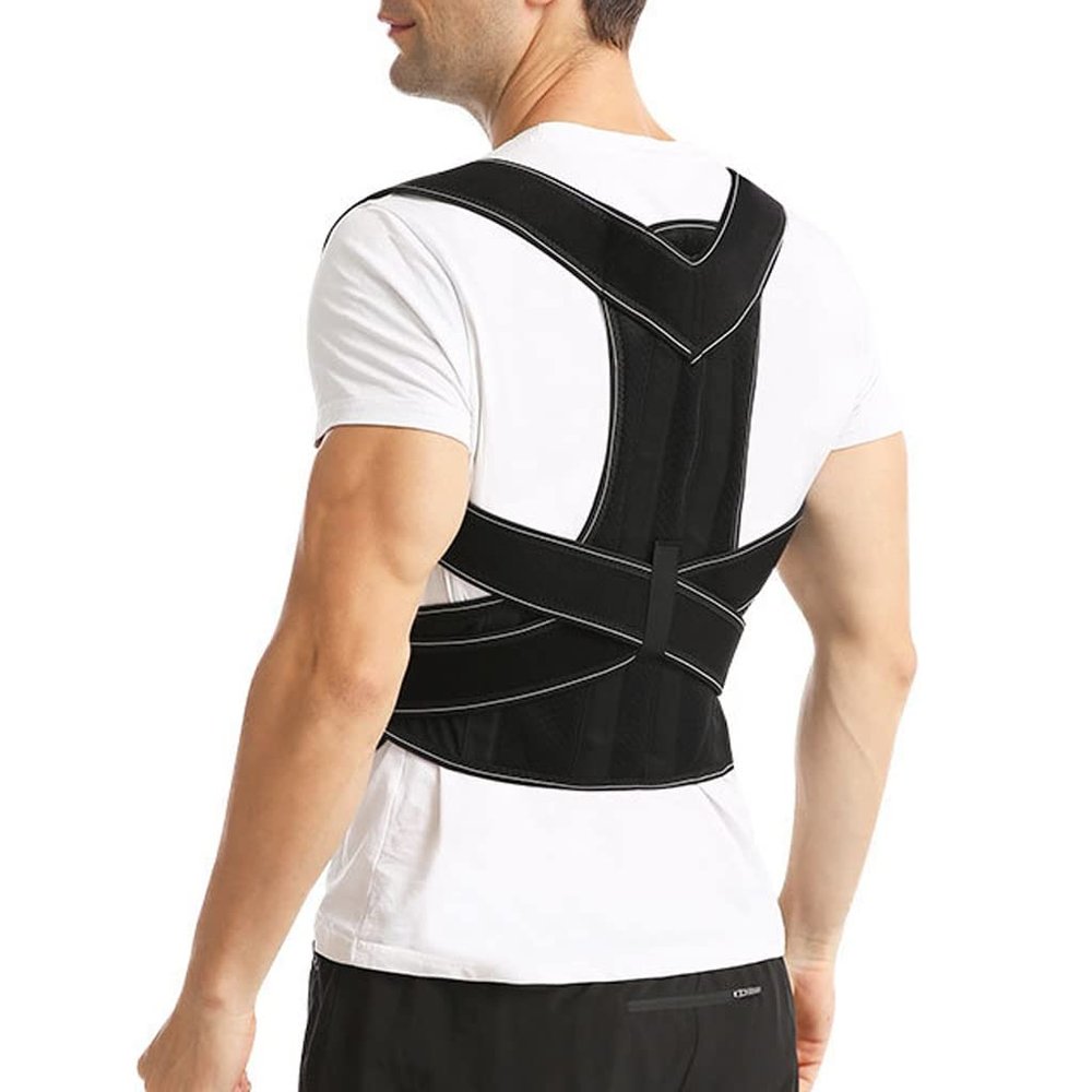 NSUQOA JSEIAJB Back Adult Correction Belt Men And Women Anti-hunchback Chest Shoulder Sitting Posture Corrector(D,Large)