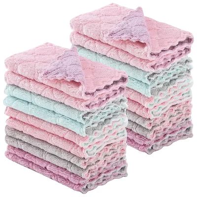 OHZI3Q 1/5/10pcs Microfiber Towels - Absorbent Kitchen Cleaning Cloths for Non-Stick Oil, Dish Rags, and Tableware for Cleaning(1pcs)