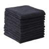 OHZI3Q Ultrafine Fiber Black Cloths Household Rag Car Clean Polyester Cotton Quick Drying Duster Kitchen Towel Dish Cloth Scouring Pad for Cleaning(Black 30cm,3PC) view 1