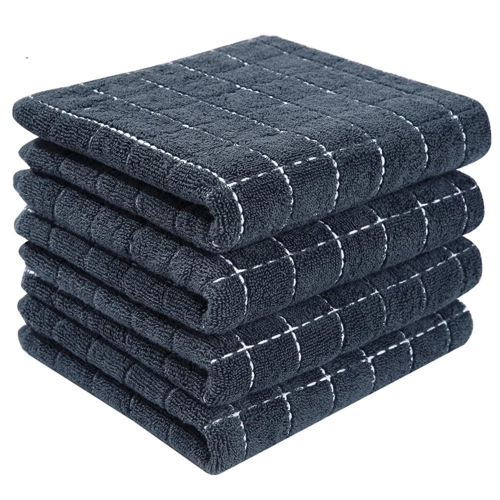 OHZI3Q 4/6pcs Kitchen Towel Absorbent Dishcloth Ultra Soft Kitchen Cloths Drying Hand Towels Home Cleaning Tools for Cleaning(Color10 34 * 72cm 4pcs)