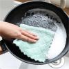 OHZI3Q 10/20pcs Dishwashing Cloth Kitchen Cleaning Wipes Household Multipurpose Absorbent Nonstick Oil Fiber Cleaning Cloth for Cleaning(15x 25cm 20PCs) view 3