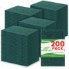 200 Pack Green Scrubbing Pads, Heavy Duty Scouring Pads,Dish Scrubber Reusable for Cleaning, Multipurpose Scrub Pads for Household Kitchen Dishes Pots Pans & Metal Grill- 4.3 x 2.75 x 0.3 Inches view 1