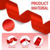 100 Yards 1 Inch Red Ribbon for Flower Bouquet, Valentine Ribbon for Gift Wrapping, Fabric Satin Ribbons for Crafts, Flower Bouquet Accessories, Big Red Bow, Christmas Silk Hair Ribbons view 3