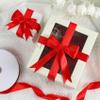 100 Yards 1 Inch Red Ribbon for Flower Bouquet, Valentine Ribbon for Gift Wrapping, Fabric Satin Ribbons for Crafts, Flower Bouquet Accessories, Big Red Bow, Christmas Silk Hair Ribbons view 4
