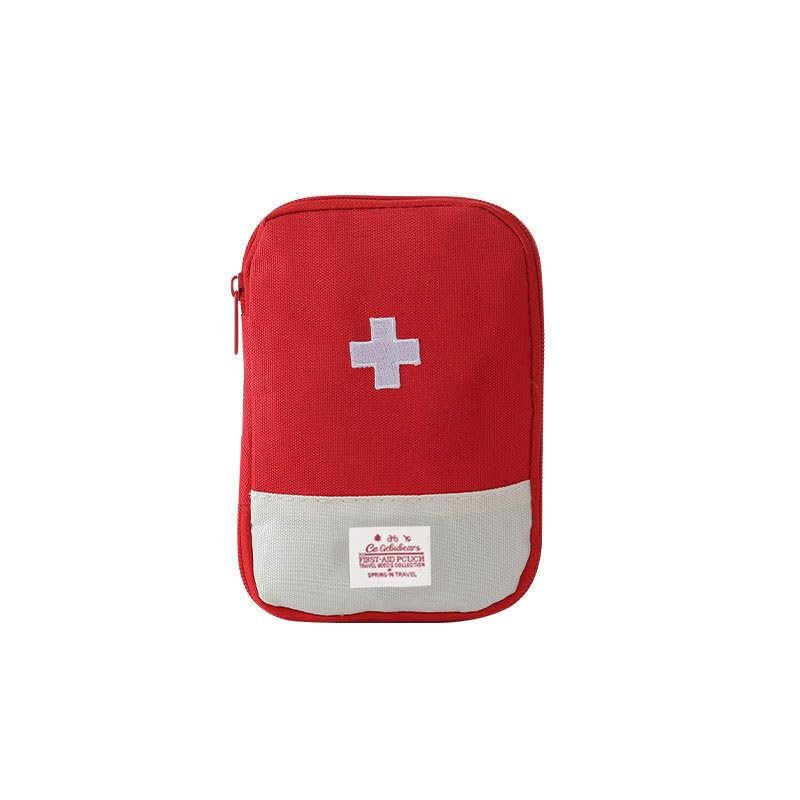 1PCS Mini Empty First Aid Bag 7.09x5.12 inches Portable Empty First Aid Kit Bag Waterproof Travel Medicine Bags for Emergency Essentials Medical Storage Bags for Travel Home Office Camping Outdoor 01