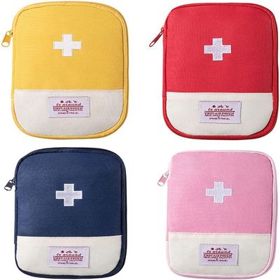 4PCS Mini Empty First Aid Bag 5.91x4.13 inches Portable Empty First Aid Kit Bag Waterproof Travel Medicine Bags for Emergency Essentials Medical Storage Bags for Travel Home Office Camping Outdoor 05