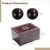 2 Pcs Blackwood Hand Exercise Balls, 2 In Baoding Balls With Case, Hand Grip Fitness, Hand Massager view 4