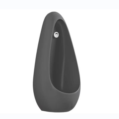 SoOSSN Wall Ceramic Urinal,Commercial Anti-Odor Splash Men Drop Shape Space-Saving Toilet Mens Urinal(Dark Gray)