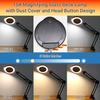 15X Magnifying Glass with Light, Real Glass Lens, 84 LEDs, 5 Color Modes, 10 Brightness Dimmable, Adjustable Swing Arm with Clamp, Hands-Free Magnifier for Reading, Crafts, Repair, Sewing, Close Work view 3