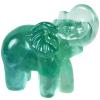 Hguxmcu 2 Inch Fluorite Crystal Elephant Sculpture Handcrafted Healing Stone Animal Figurine Spiritual Home Decor Lucky Charm Gift for Wealth Success Positive Energy and Meditation Lovers view 1