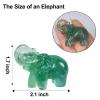 Hguxmcu 2 Inch Fluorite Crystal Elephant Sculpture Handcrafted Healing Stone Animal Figurine Spiritual Home Decor Lucky Charm Gift for Wealth Success Positive Energy and Meditation Lovers view 2