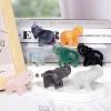 Hguxmcu 2 Inch Fluorite Crystal Elephant Sculpture Handcrafted Healing Stone Animal Figurine Spiritual Home Decor Lucky Charm Gift for Wealth Success Positive Energy and Meditation Lovers view 4