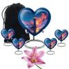 Yatskia Lighthouse Sea Mini Memorial Urns for Human Ashes Adult Mother and Father, Large Cremation Urn for Ashes Adult, (Heart 8 Inch and 3 Inch) view 1