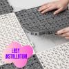 saditesdk Shower Floor Mat 50 Pcs Non-Slip Splicing Tiles, 11.8" X 11.8" Interlocking PVC Floor Mat, Mats for Drain Pool Shower Bath Kitchen Wet Areas view 2