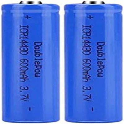 AIQFMNFC aa Rechar High Capacity 14430 3.2 Volt Solar Rechar, 3.2V 600mAh 14430 Rechar for Solar Panel Outdoor Garden Lights (Not AA), 2-Pack