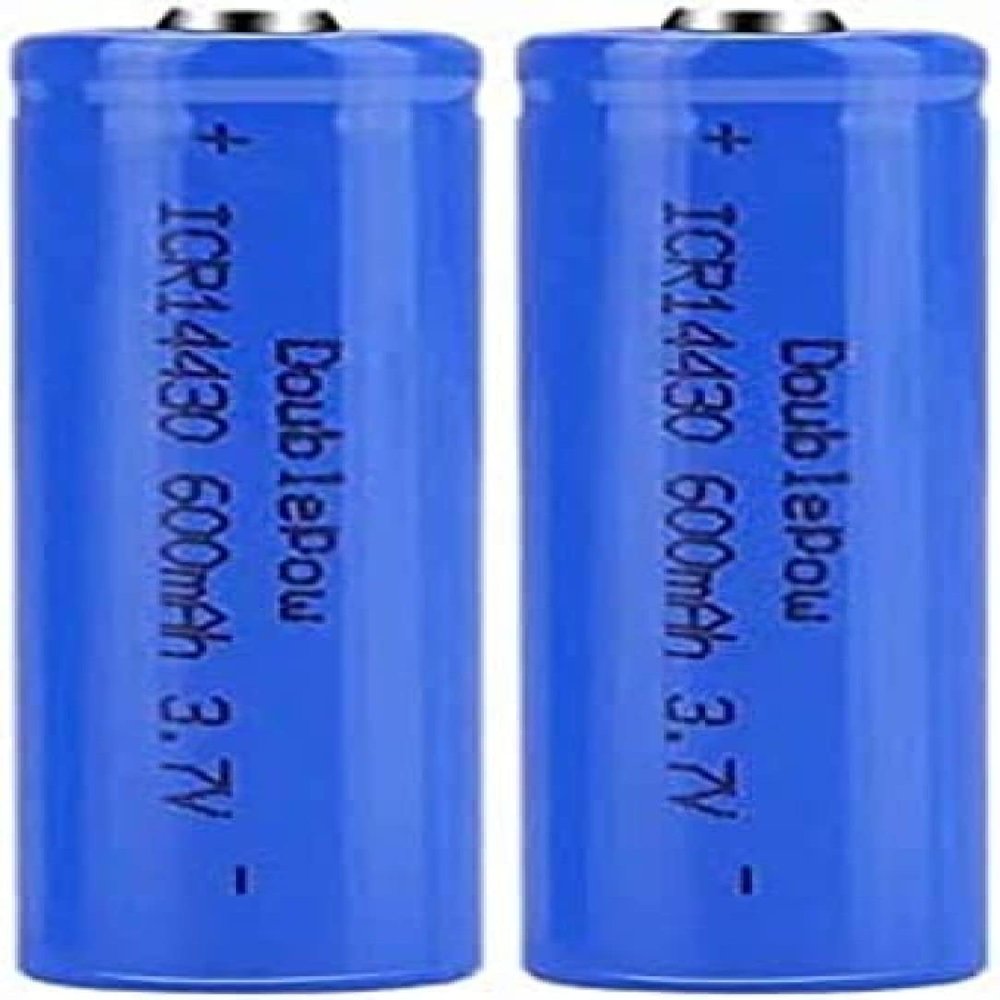 AIQFMNFC aa Rechar High Capacity 14430 3.2 Volt Solar Rechar, 3.2V 600mAh 14430 Rechar for Solar Panel Outdoor Garden Lights (Not AA), 2-Pack
