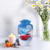 Casketique Car Adult Urns for Human Ashes Women Set of 2 - Blue Large & Small Urns for Human Ashes Adult Man & Women - Burial Cremation Urn for Dad 1 Large & 1 Keepsake - 10 & 3 Inch view 4