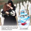 Casketique Car Funeral Urn for Ashes for Women 1 Large 4 Keepsake - Blue Cremation Urns Adult Male Ashes - Memorial Urn for Mom - Funeral Ash Container for Dad - 10 & 3 Inch view 3