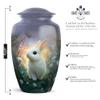 Casketique Rabbit Cremation Urns for Adult Ashes Male 1 Large 4 Keepsake - Flower Burial Urn for Ashes for Women Set of 2 - Purple Memorial Urns for Adult Male - Funeral Urn for Mom & Dad -10 & 3 Inch view 2