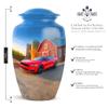 Casketique Car Cremation Urns for Adult Ashes Women & Men Combo Set of 2 - Blue Adult Male Urn for Ashes 1 Large & 1 Keepsake - Funeral Urn for Mom & Dad - 10 & 3 Inch view 2