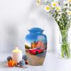 Casketique Car Cremation Urns for Adult Ashes Women & Men Combo Set of 2 - Blue Adult Male Urn for Ashes 1 Large & 1 Keepsake - Funeral Urn for Mom & Dad - 10 & 3 Inch view 4