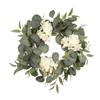 ABOOFAN 1Pc Emulated Green Plant Wreath Simulated Eucalyptus Garland Decor for Door or Wall Elegant Spring Home Decoration and Easy to Maintain for Weddings view 1