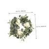 ABOOFAN 1Pc Emulated Green Plant Wreath Simulated Eucalyptus Garland Decor for Door or Wall Elegant Spring Home Decoration and Easy to Maintain for Weddings view 2