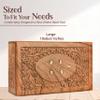 Ayan Handicraft Engraved Urns for Human Ashes Adult Female - Wood Cremation Urns, Wooden Urn, Decorative Urn, Urns for Human Ashes Adult Man view 4