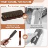 100% Horse Hair Clothes Brush for Wool Coats Cashmere Suits No Shedding Soft Bristle Garment Brush for Lint Removal Premium Beechwood Handle Hat Brush for Cowboy Hats Felt Fedora Cleaning Tailor Grade view 4