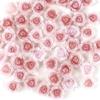 100 Pack Mini Rose Flowers Cupcake Toppers Picks Pink Rose Flower for Baby Shower Birthday Summer Spring Theme Party Cake Decoration Supplies view 1