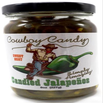 Pepper Junction Cowboy Candy Sweet Heat Candied Jalapenos, 8 oz Glass Jar