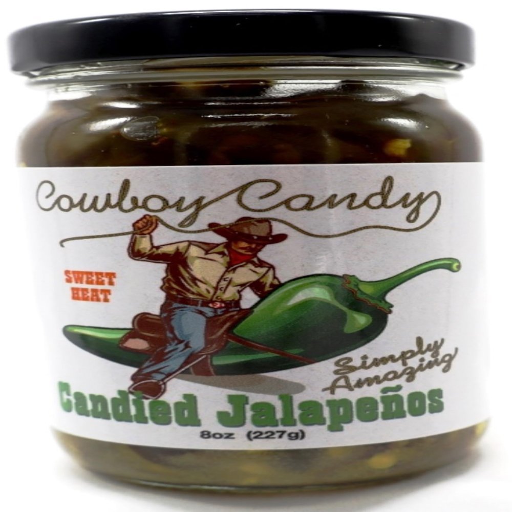Pepper Junction Cowboy Candy Sweet Heat Candied Jalapenos, 8 oz Glass Jar