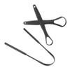 Healeved 1 Set Stainless Steel Tongue Scraper Tool Ergonomic Oral with Carrying Case for Travel Reduces Bad Breath Deeply Cleans Tongue Coating view 1