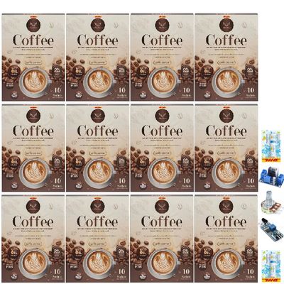 10 Sachets/Pack(150g) Fragrant Delicious Much Mellow Vegan Good Figure SikaDeerKeto Coffee Latte 21in1 Intense Roasted Set 12 D407 By Thaigiftshop [Get Free Tomato Facial Mask]