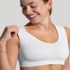 Tommie Copper Seamless Compression Bra with Back Support - Wireless, Soft and Stretchy Posture Corrector - White, Medium view 2