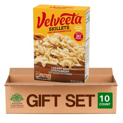 Salutem Vita Creamy Beef Stroganoff Pasta Dinner Kit, 11.6 oz, Gift Set Pack of 10