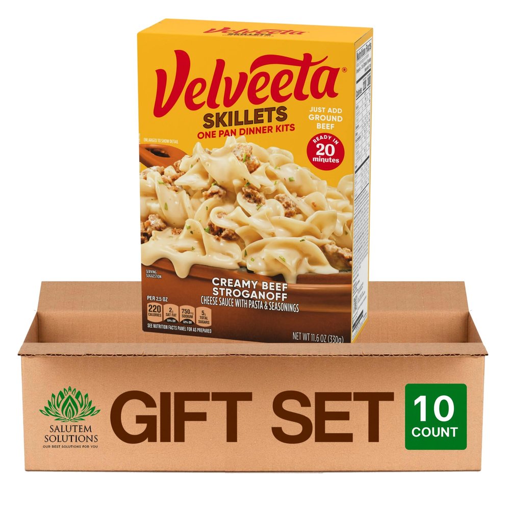 Salutem Vita Creamy Beef Stroganoff Pasta Dinner Kit, 11.6 oz, Gift Set Pack of 10