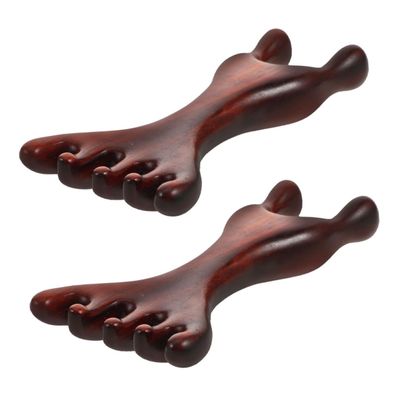 GANAZONO 2pcs Hair Scalp Massager: Head Massager Scalp Portable Head Scratcher Sandalwood Comb Brush for Hair Brown