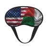 Personality Silk Madagascar Flag Sleep Mask for Men Women Soft Skin-Friendly Eye Cover Airplane Travel Essentials Night Sleeping view 1