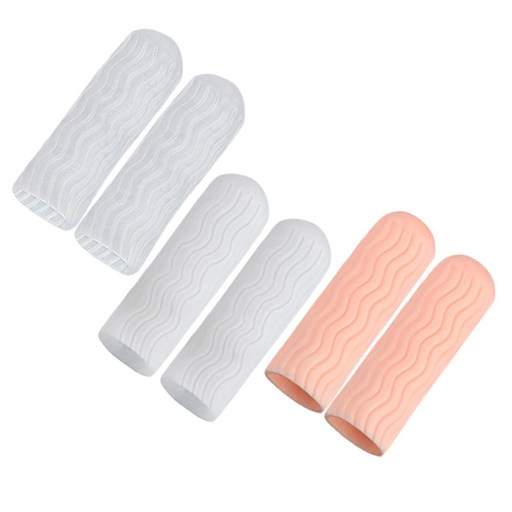 Beavorty 3 Pairs Comfortable Finger Sleeves Durable Skin Friendly Finger Protectors for Everyday Use and Physical Activities Lightweight and Washable for Men and Women