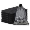 100 Pcs Organza Bags, Grey Sheer Organza,Wedding Favor with Drawstring,Jewelry Gift Bag for Party, Jewelry, Bathroom Soaps (Black, 6.69 * 9.06 inch) view 1