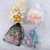 100 Pcs Organza Bags, Grey Sheer Organza,Wedding Favor with Drawstring,Jewelry Gift Bag for Party, Jewelry, Bathroom Soaps (Black, 6.69 * 9.06 inch) view 4