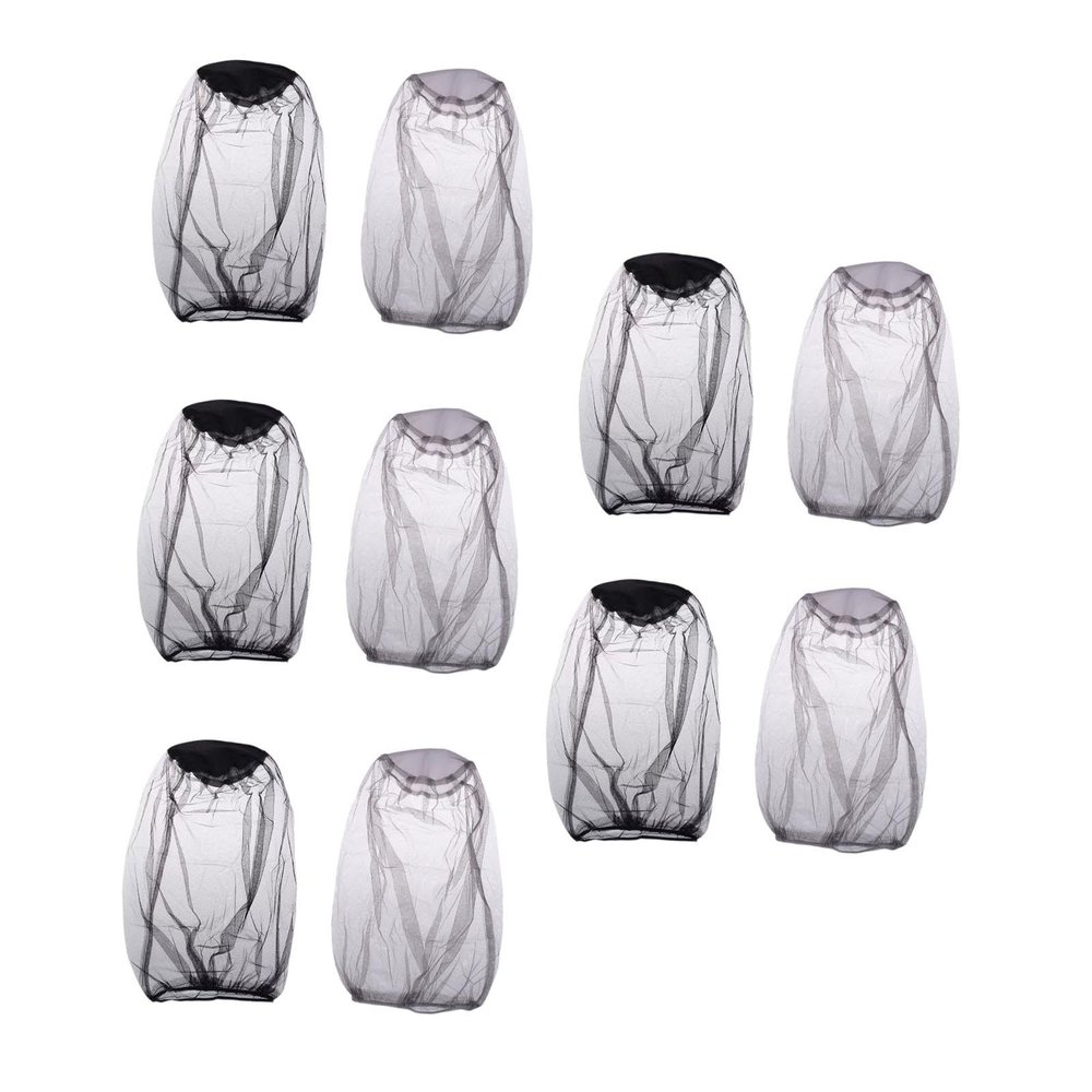 predolo 10x Head Net Mesh, Fly Face Cover Lightweight Removable Neck Fly Netting for