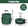 Cleaning Caddy for Cleaning Supplies, 17L Cleaning Supply Caddy with Handle Foldable Cleaning Supplies Organizer Bucket Tool Bag Organizer Cleaning Products Organizers for Home, Garden (Dark Green) view 2