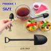 20 Pcs Mini Shovel Shape Spoons Black Shovels Spoons for Ice Cream, Cake, Yogurt, Halloween, Christmas Party Supplies view 3